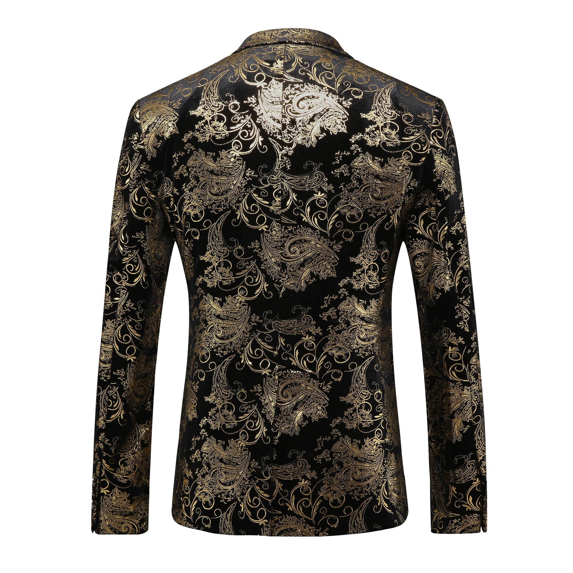 Plus Size Men's Casual Suit, Prom, Banquet, Host Hot Stamped Suit, Gold, Silver Available