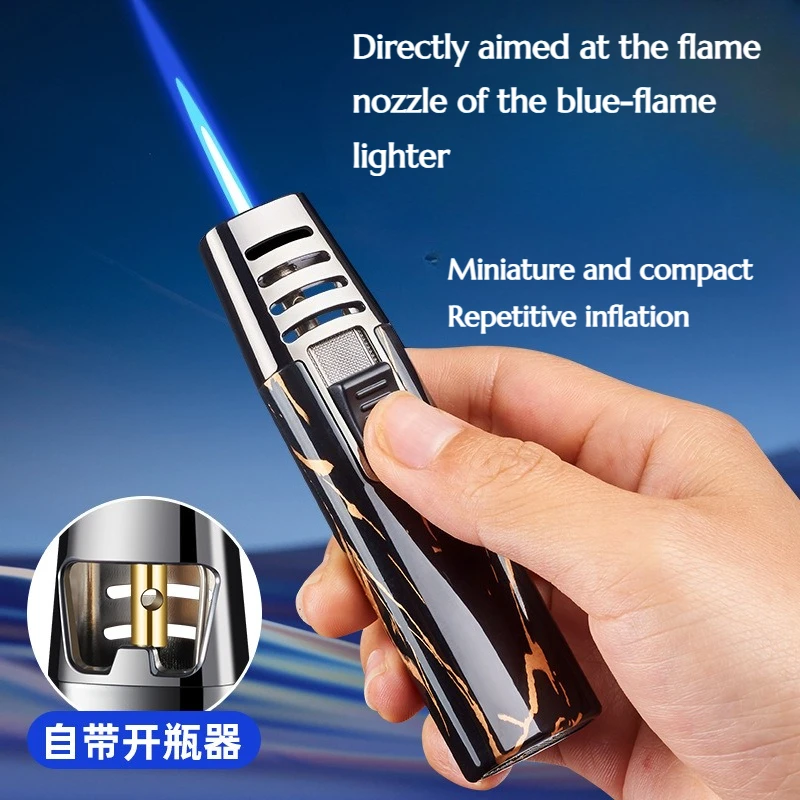 

NEW Creative Direct-fire Blue Flame Multi-functional Lighter Has Compact Recyclable Metal Body with Bottle Opener Men's Gift