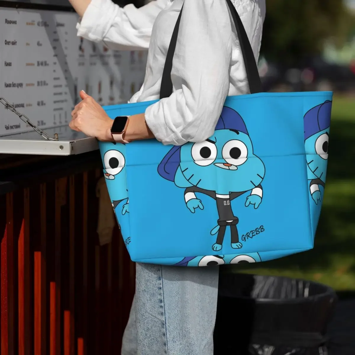 Gumball Watterson The Amazing World Of Gumball Anime Beach Tote Bag Gym Yoga Duffle Large Tote Bag Women Travel Bag Fitness bag