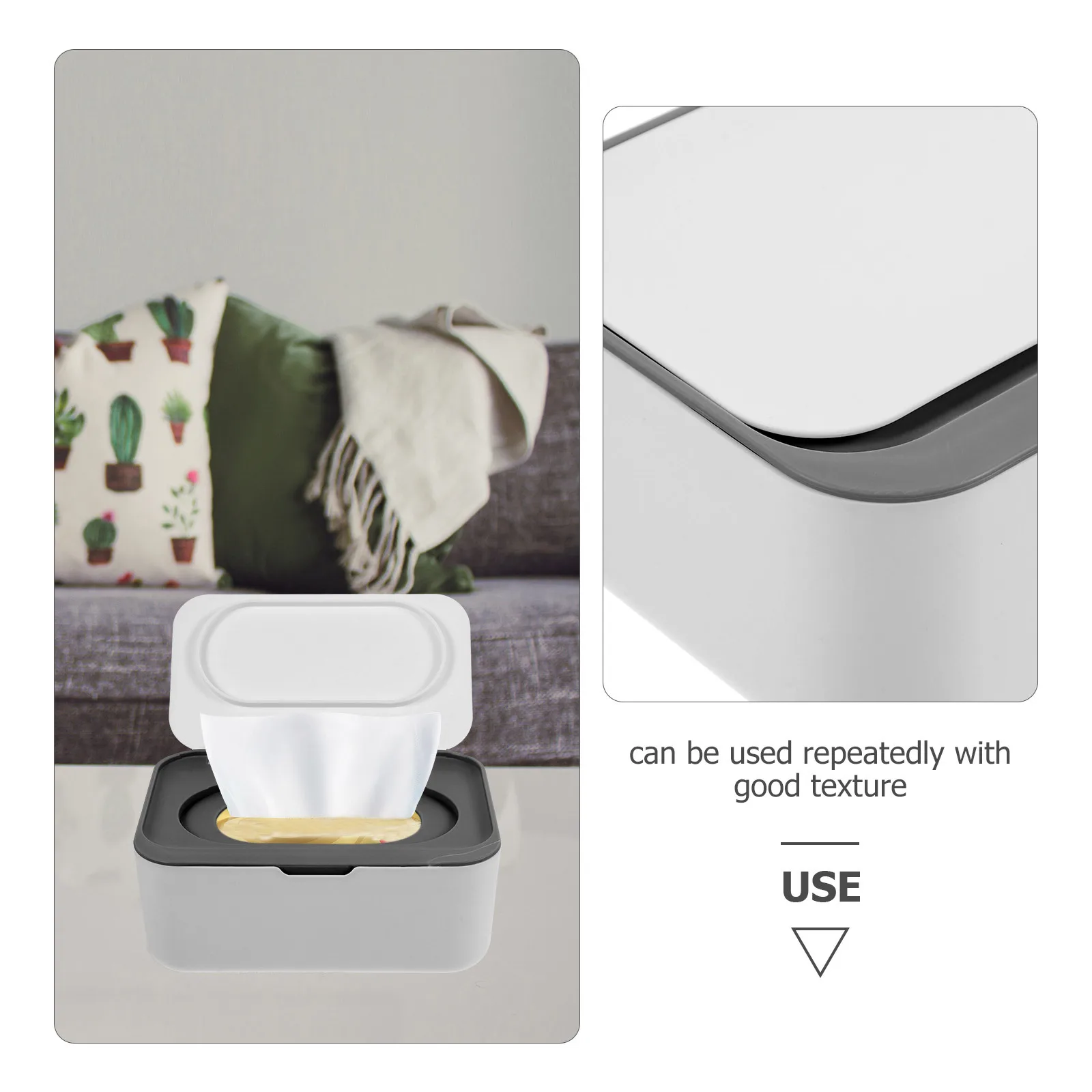 Travel Wipes Case Reusable Wipe Container Lightweight Dispenser for Dry Wet Tissues Easy Hand Operation Home Office