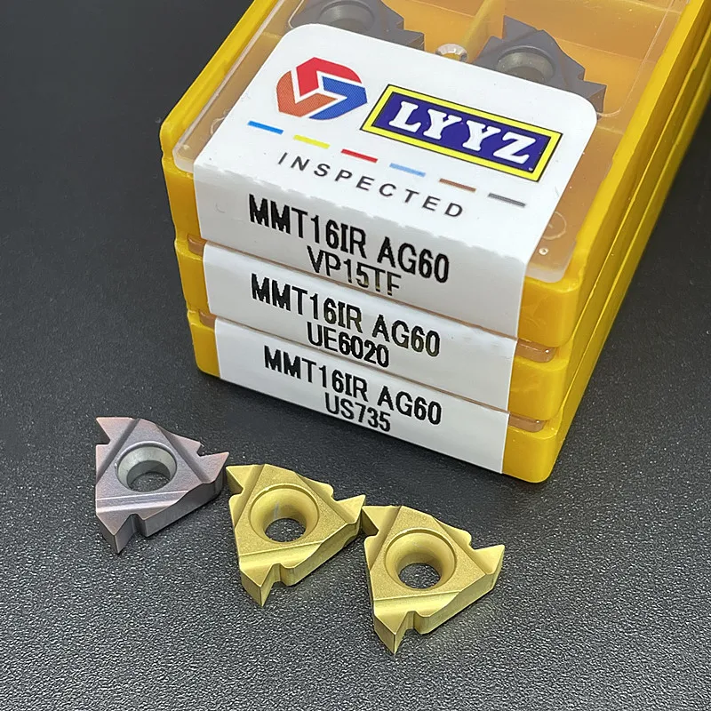 Режущий инструмент MMT16IR MMT16ER AG55 AG60 VP15TF ER6020 US735 CNCThread, твердосплавный инструмент MMT 16ER 16IR, токарный инструмент