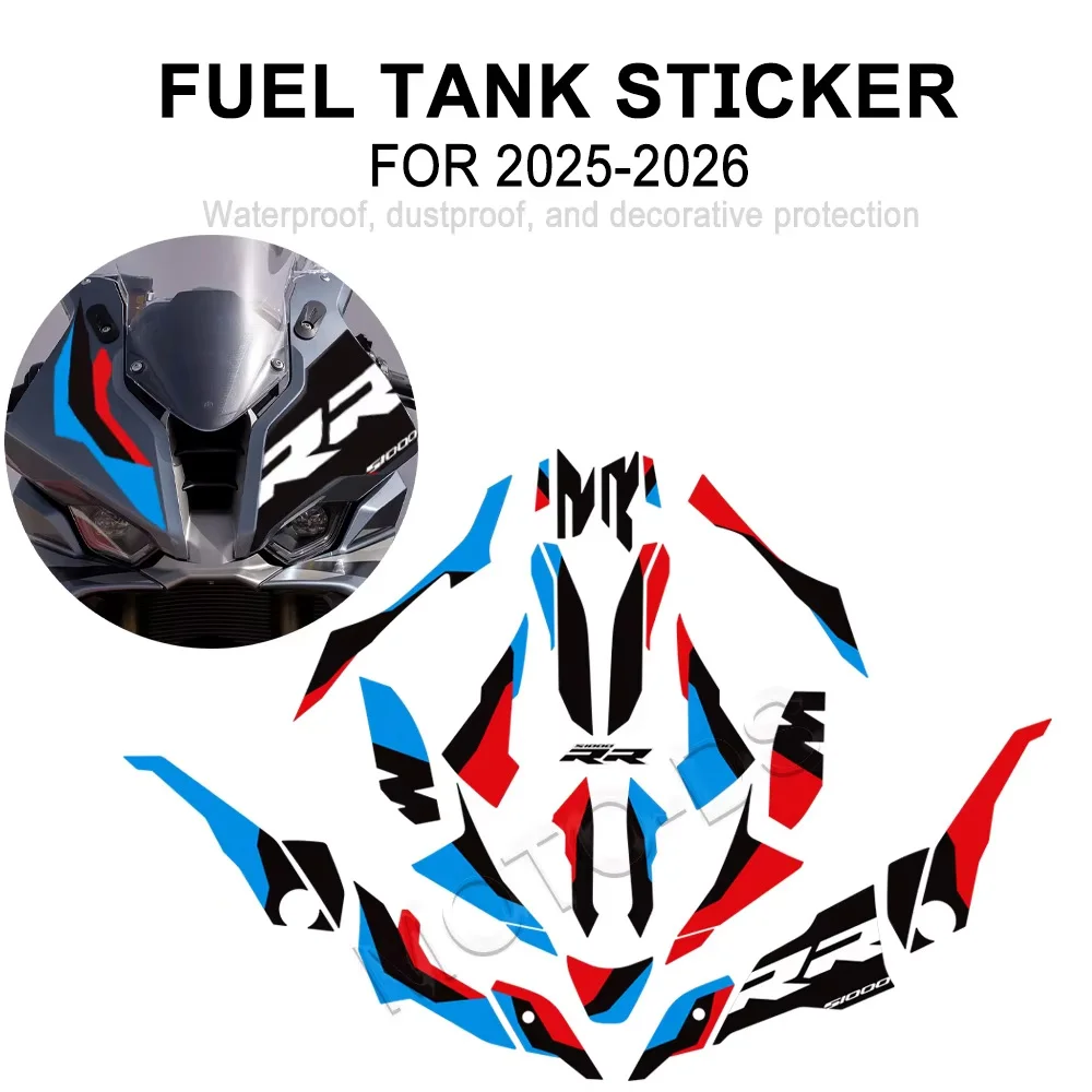 Motorcycle Fuel Tank Pad Protector Stickers Kit Anti Slip Knee Grip Traction Pads Decal Covers For S1000RR S 1000 RR 2025 2026