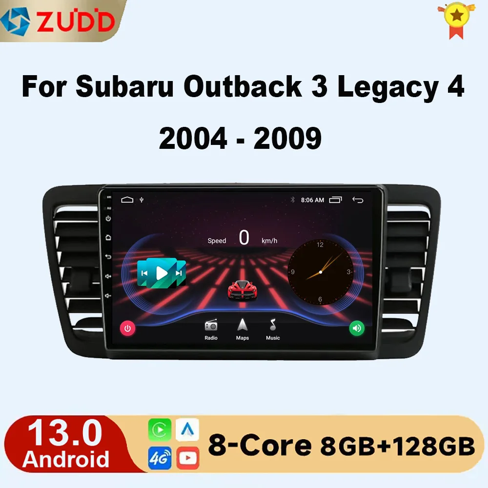 

Android 13 For Subaru Outback 3 Legacy 4 2004 2005 2007 2008 2009 Car Radio Multimedia Video Player GPS Navigation DVD IPS 2Din