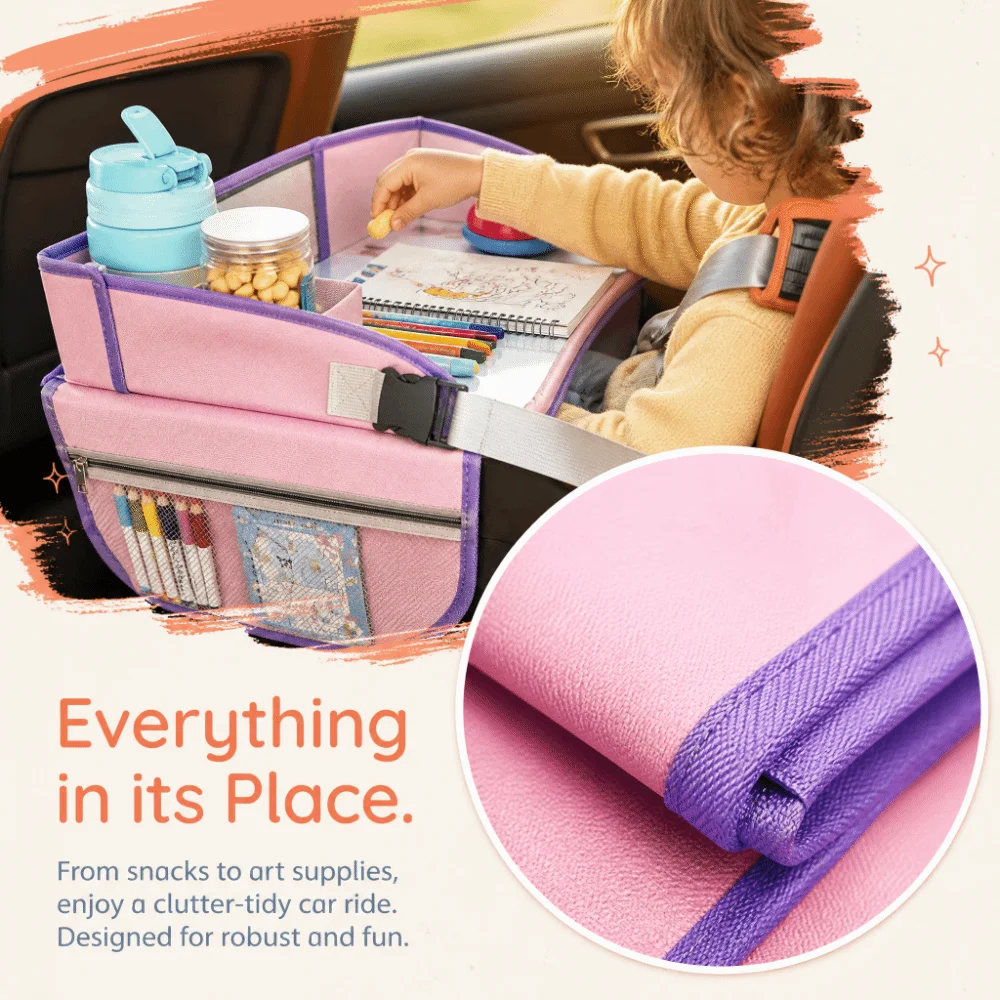 Fashion Portable Car Seat Writing Tray Multi-functional Fixed Bag Travel Tray Foldable Whiteboard Drawing Writing Board Daily