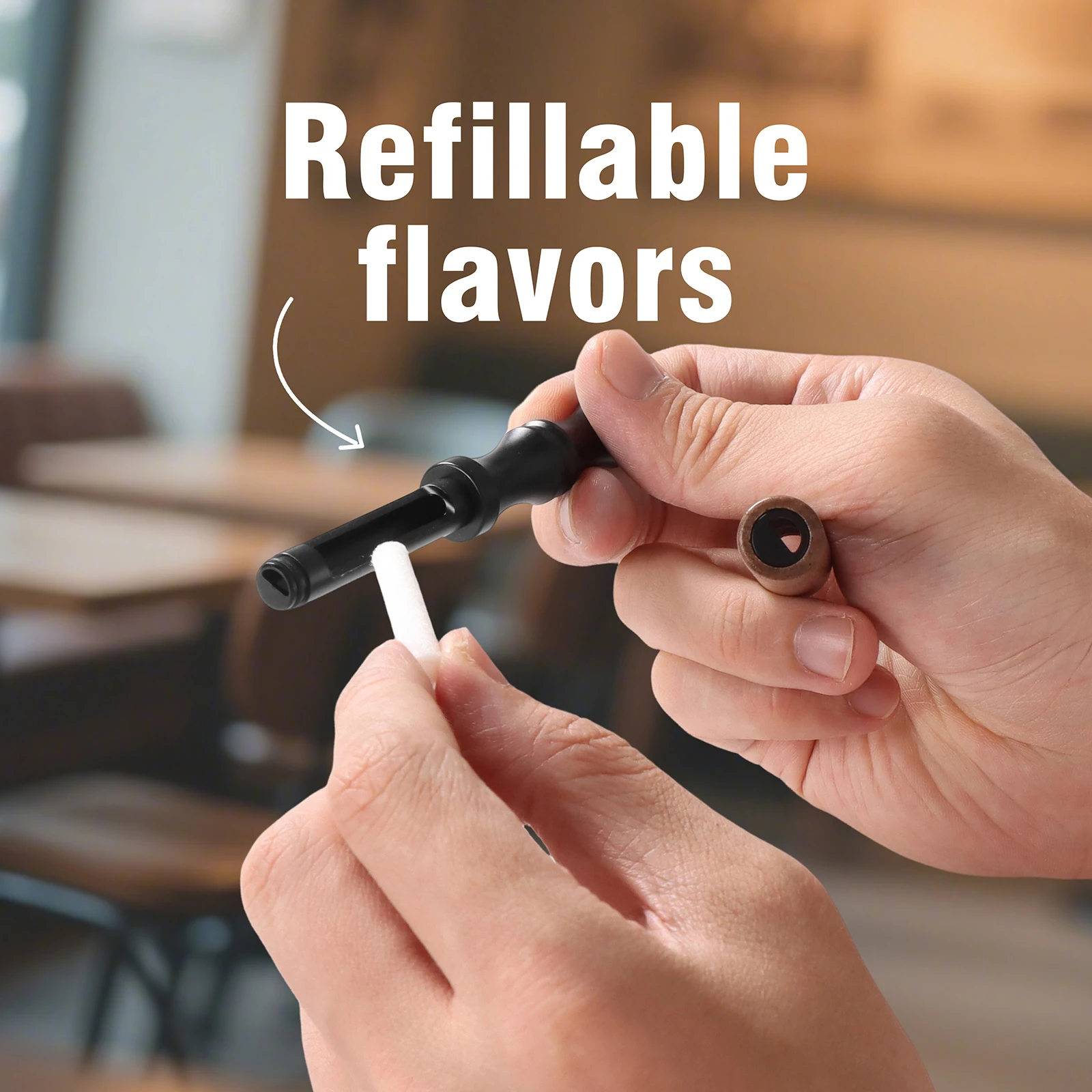 Quit Smoking Stop Smoking Inhaler Mouthpiece Aromatherapy Stick Wood with Flavor Core Nicotine-Free Smokeless Custom Name Logo