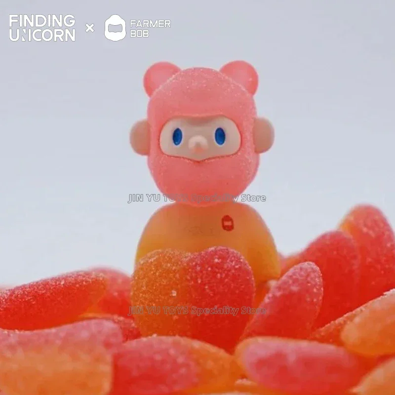 Finding Unicorn Farmer Bob Gummy Bear 65% Series Hanging Cards Toys Cute Anime Action Figure Limited Edition Elevator Collection