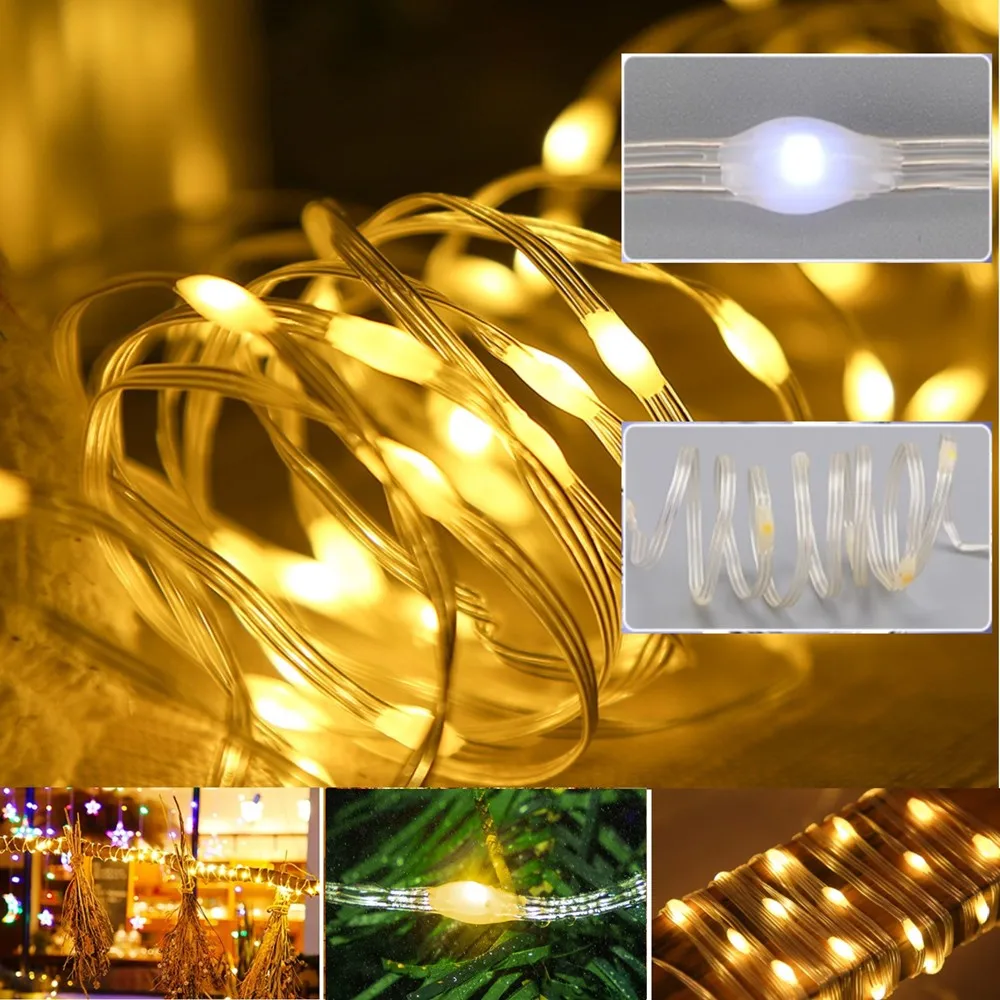 150M Garlands Christmas Decorations 2025 Festoon Led Light Waterproof IP67 New Year 2025 Fairy Lights Street Garland Winter