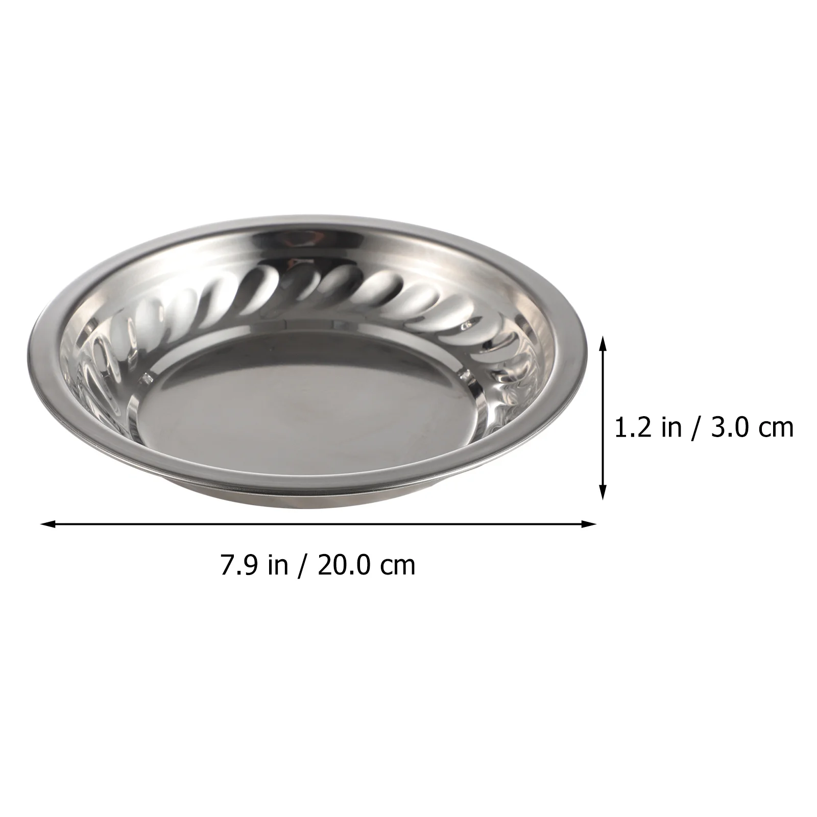 

3pcs Stainless Steel Dessert Dish Multi-Purpose Snack Tray Fruit Plate Candy Holder Salad Server Serving Platter Kitchen Barware