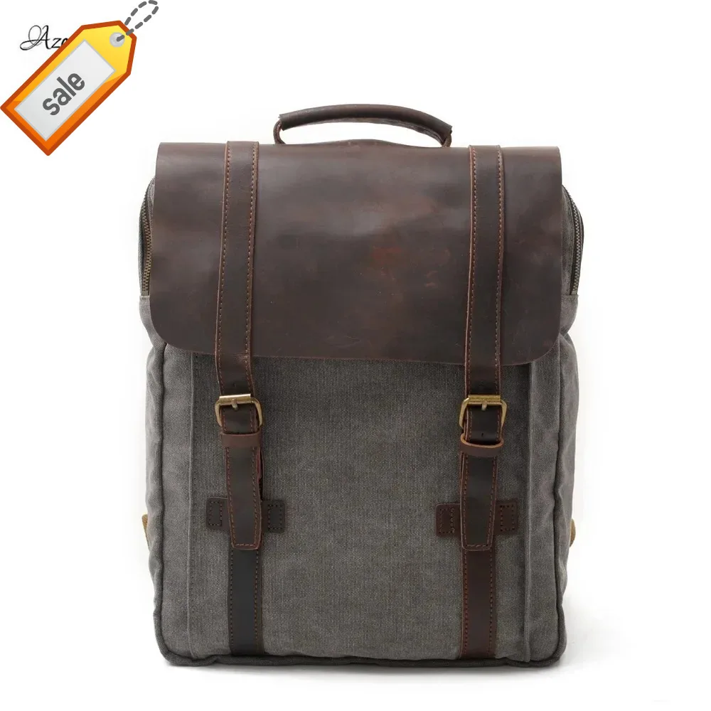 

M062 Новая мода кожаный холст мужская школьная сумка военный рюкзак женский рюкзак мужской рюкзак Mochila