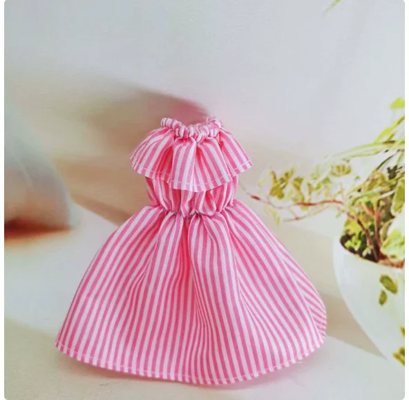 1/6 Scale Blue and pink Striped Strapless Dress Model for 12''Body DIY Accessories