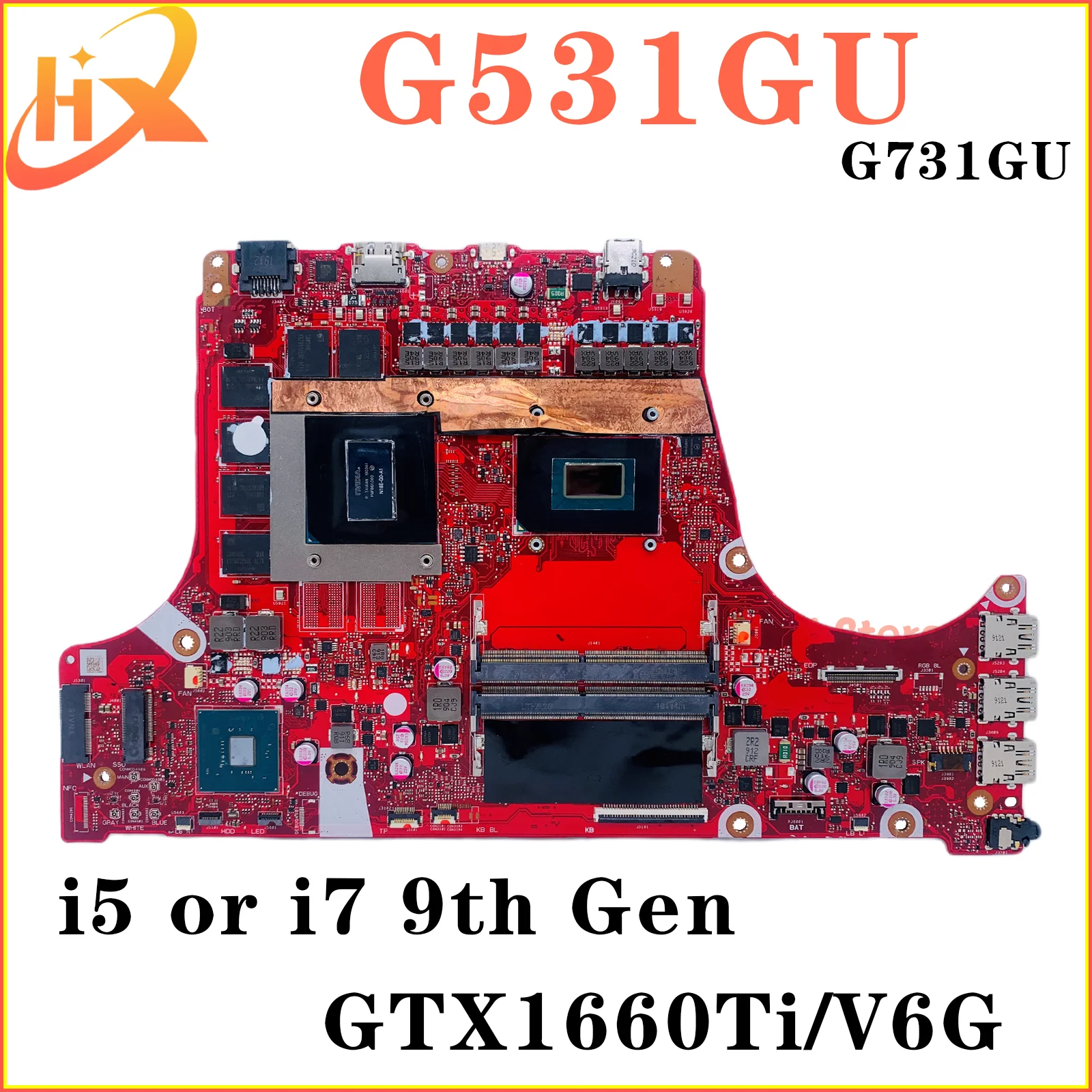 Imagem -03 - Placa-mãe do Portátil para Asus G531g S5d S7d G531gw G531gv G531gu Gl531g G731g Gl731g G731gv G731gu i5 9o Gen