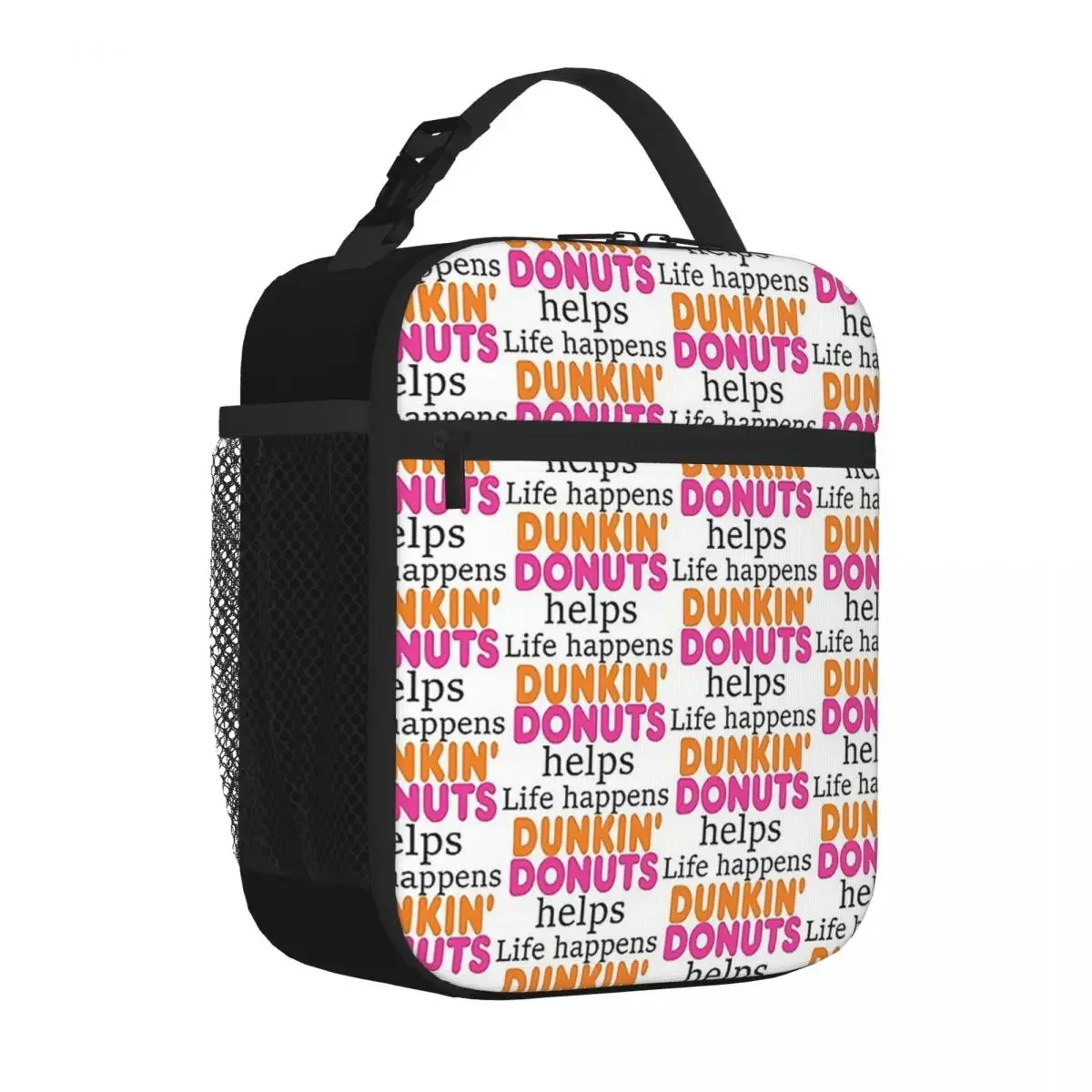 Life Happens... Dunkin Donuts Helps Lunch Bags Insulated Bento Box Portable Lunch Tote Leakproof Picnic Bags Cooler Thermal Bag