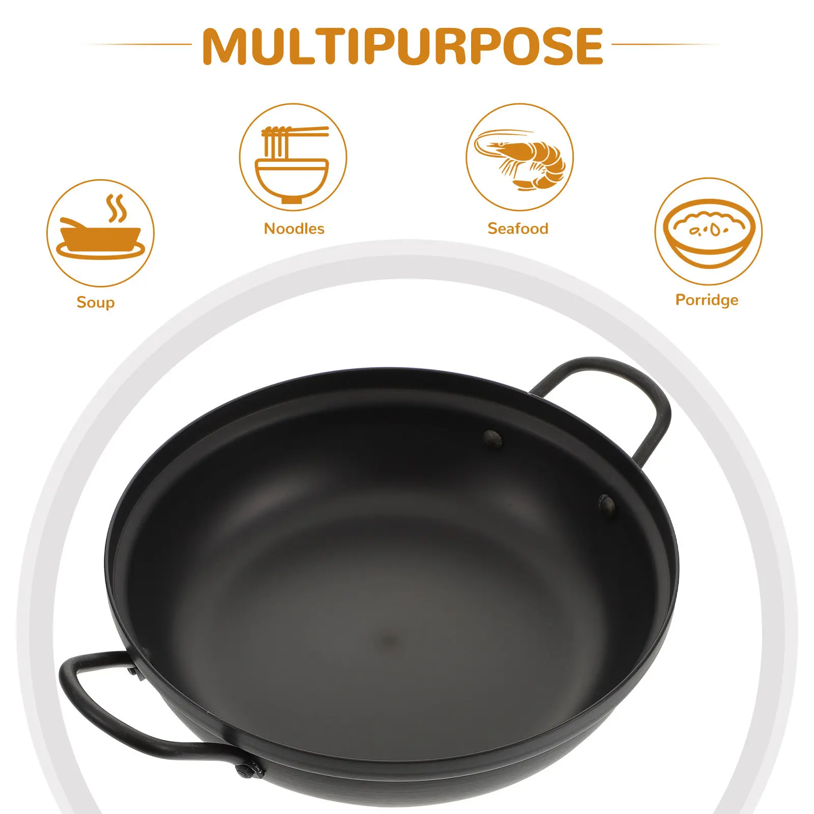 Seafood Pot Aluminum Alloy Binaural Stainless Steel Korean Style Hot Pot Small Portable Soup Cooking Pan Household Use