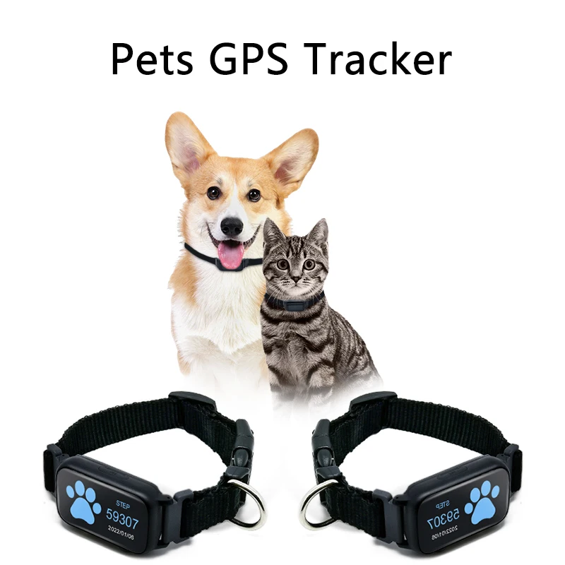 Pets  Anti-Lost GPS Tracker 4G  Bluetooth-compatible Smart Wearable Waterproof Protective Locator Real-time Tracking Dog Cat