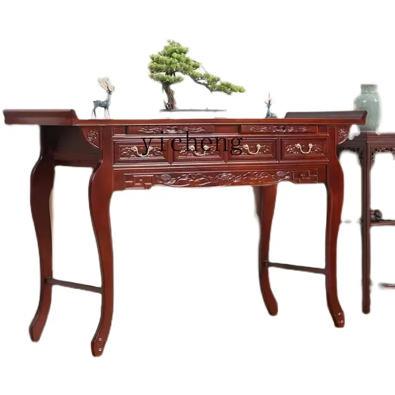 

Zf Solid Wood Altar Incense Burner Table Home Desk Modern Altar Living Room Buddhist Hall Buddha Table