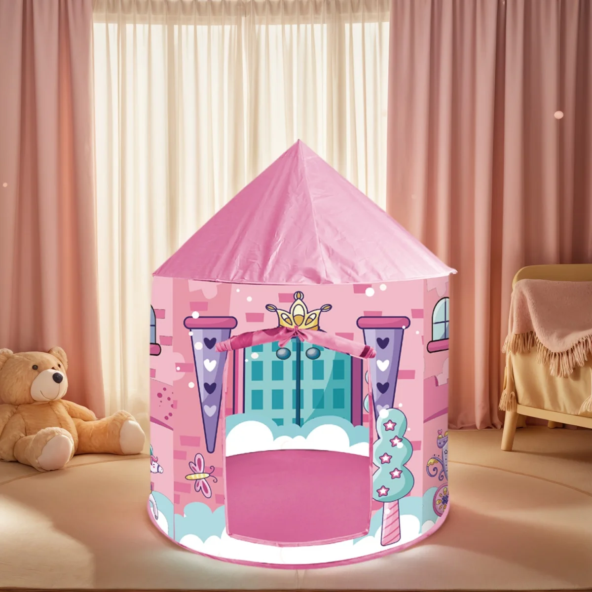 Yurta divertente per bambini, tenda da gioco finta, casetta giocattolo portatile da esterno, castello giocattolo da spiaggia, grandi regali natalizi per ragazzi e ragazze, regali di Natale e Halloween