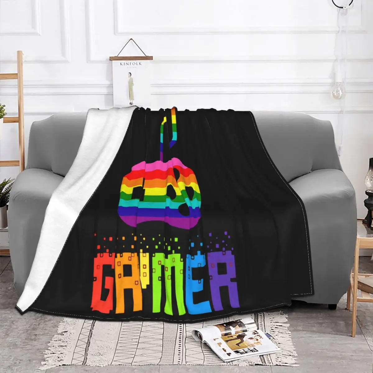 Gaymer Gay Gamer Lgbt Pride Atmungsaktivess Baseball Hats Women Men Print Rock Throw Blanket