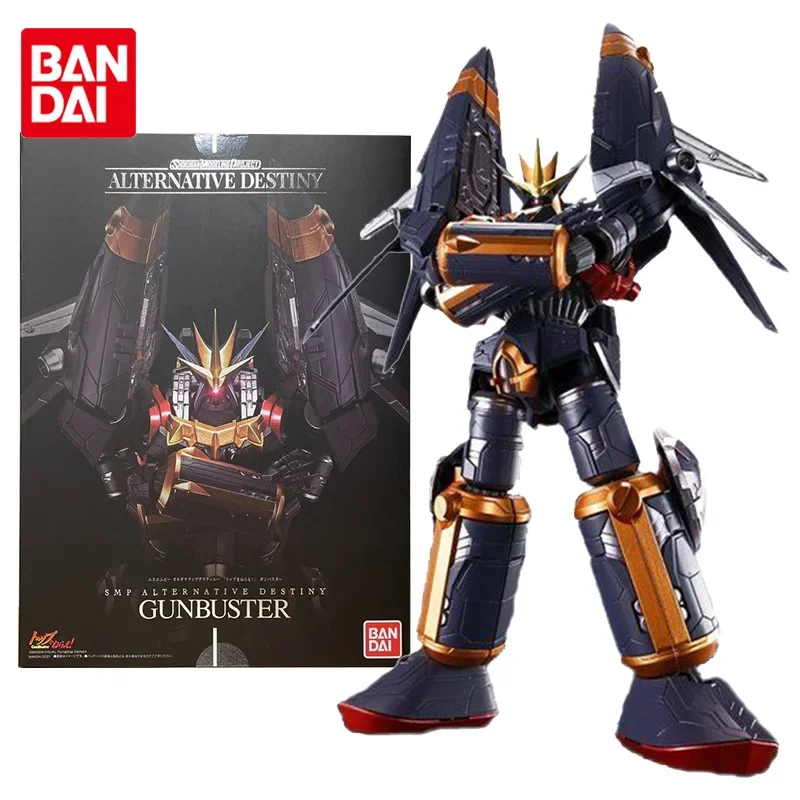 Bandai Genuine GunBuster Action Figure SMP Alternative Destiny GunBuster Movable Model Anime Action Figure Toys for Children