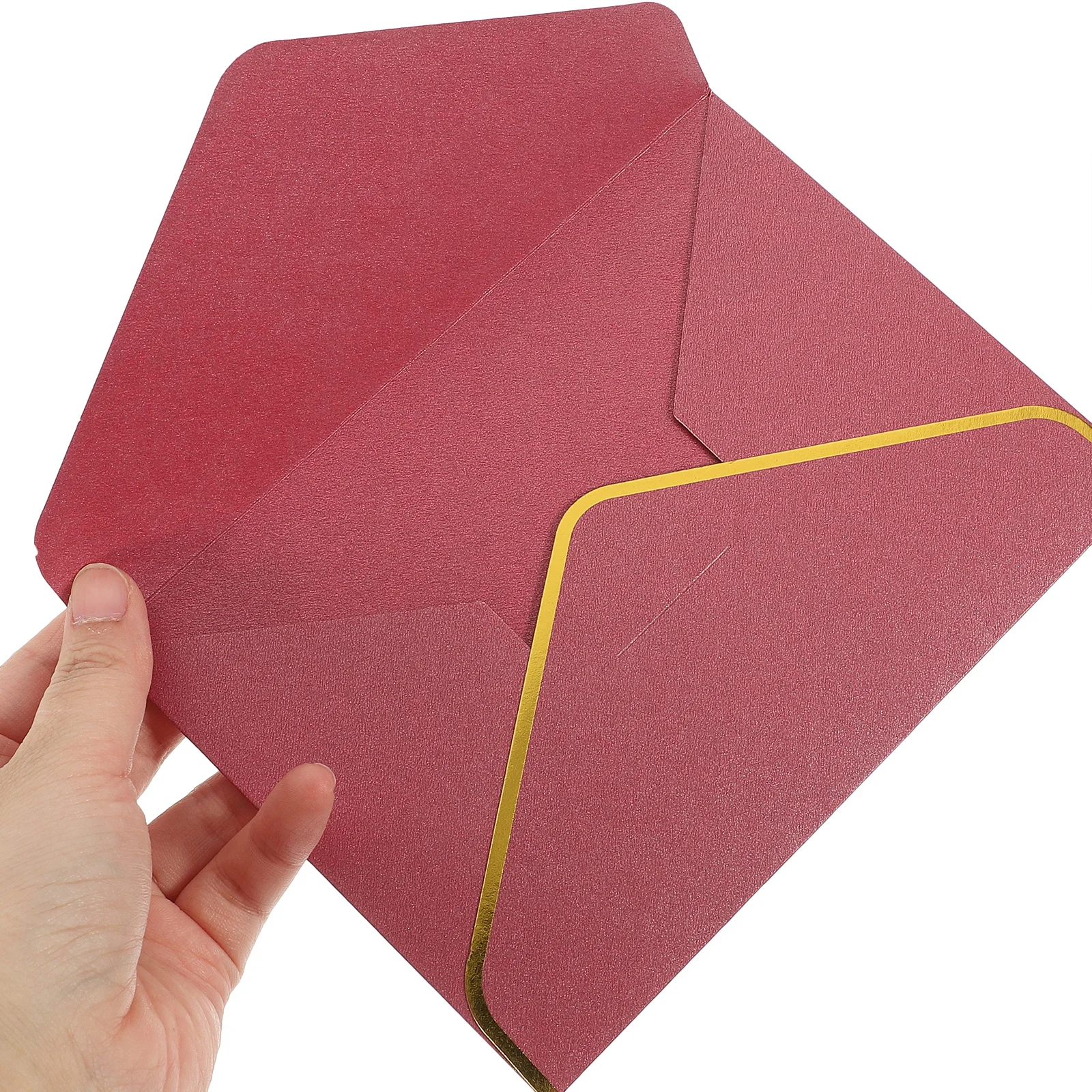 

6Pcs Luxury Gold Foil Envelopes Simple Elegant Style for Greeting Cards Envelopes for Holiday Festival Gift Packing Needs