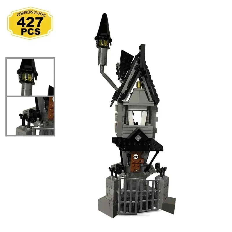 Gobricks MOC Jack Skellington's House Modell Nacht des Horrors Bausteine Set Das Haus Architektur Weihnachten Stadt Ziegel Kinderspielzeug