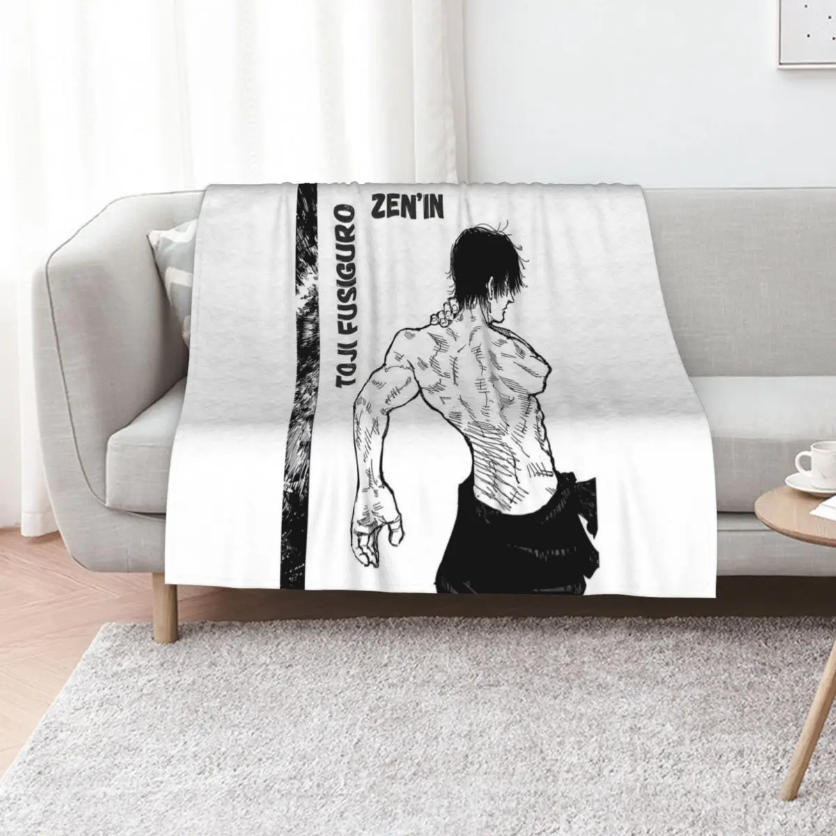 Toji Fusiguro Throw Blanket Faux Fur Soft Warm Blanket for Bed
