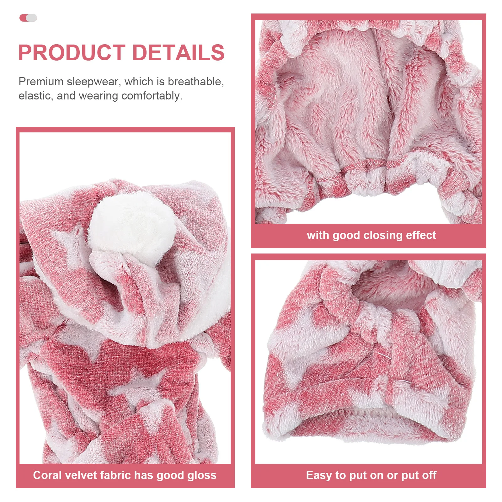 

Pet Dog Costume Autumn Outfit Decorative Clothing Coral Fleece Jumpsuit Comfortable Breathable Elastic Warm Pet Dog Costume