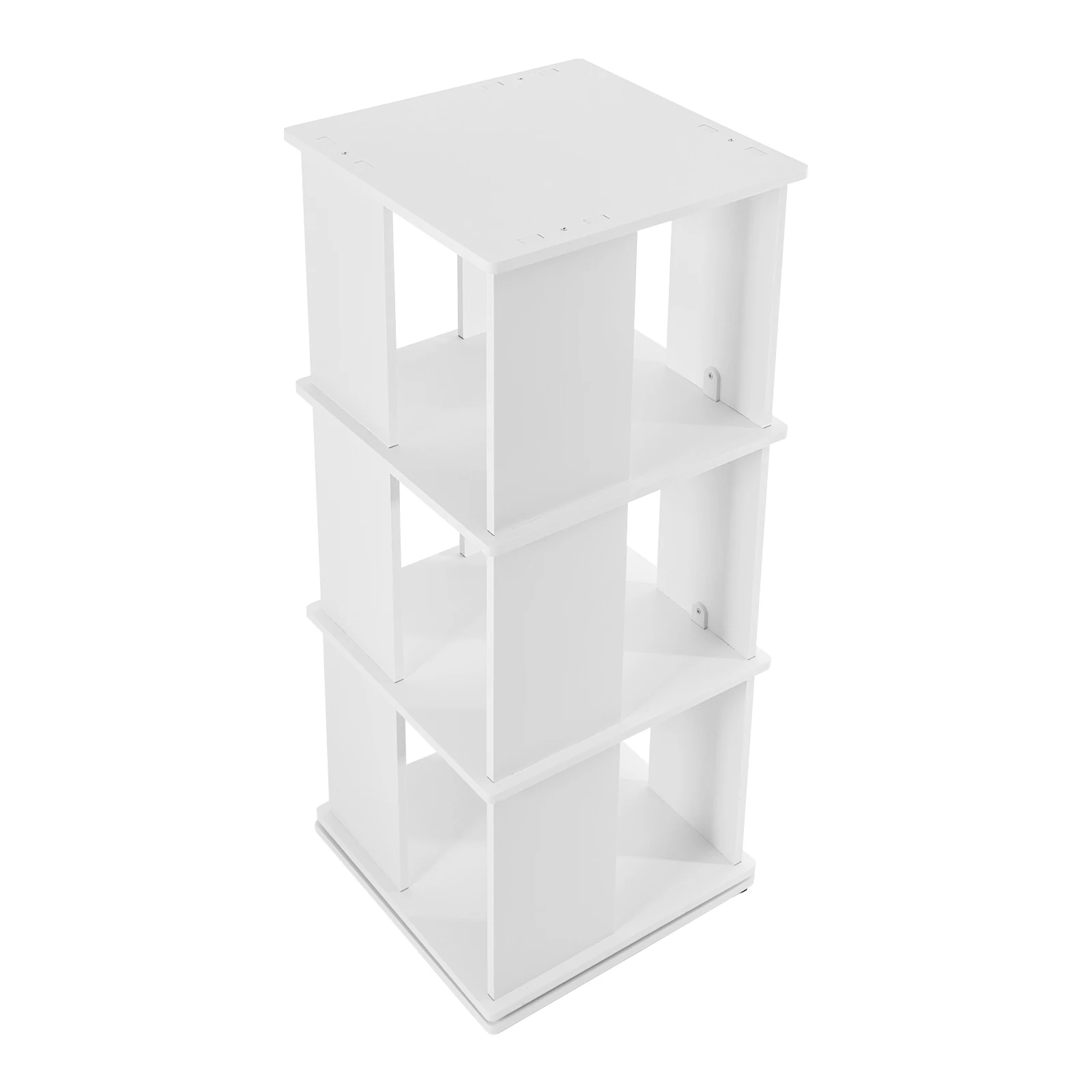 Three-tier Rotating Bookshelf Bookcase Display Book Rack  360° Revolving