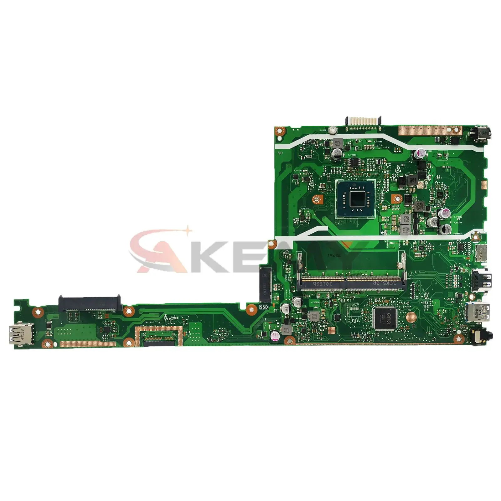 AKEMY X407MA Notebook Mainboard For ASUS VivoBook X407M F407M F407MA Laptop Motherboard with N5000 N4000 N4100 CPU Fully Tested