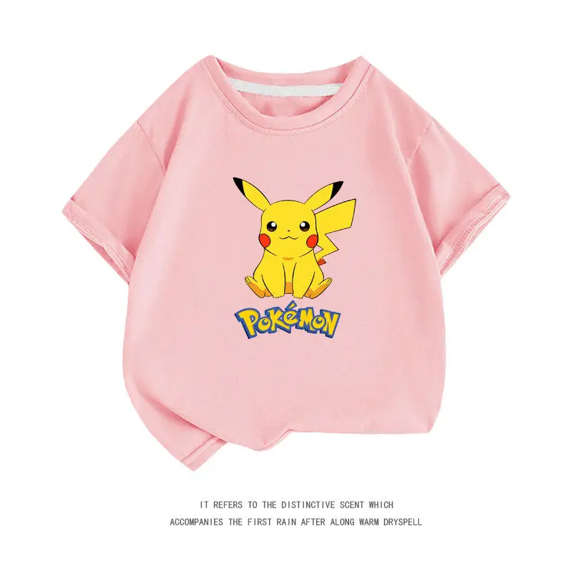 Pink Stacked Elf Kids Tee, Piled Cartoon Creature Plus Ball Print Soft Cotton Top For Little Girls Daily Play Outdoor Outing