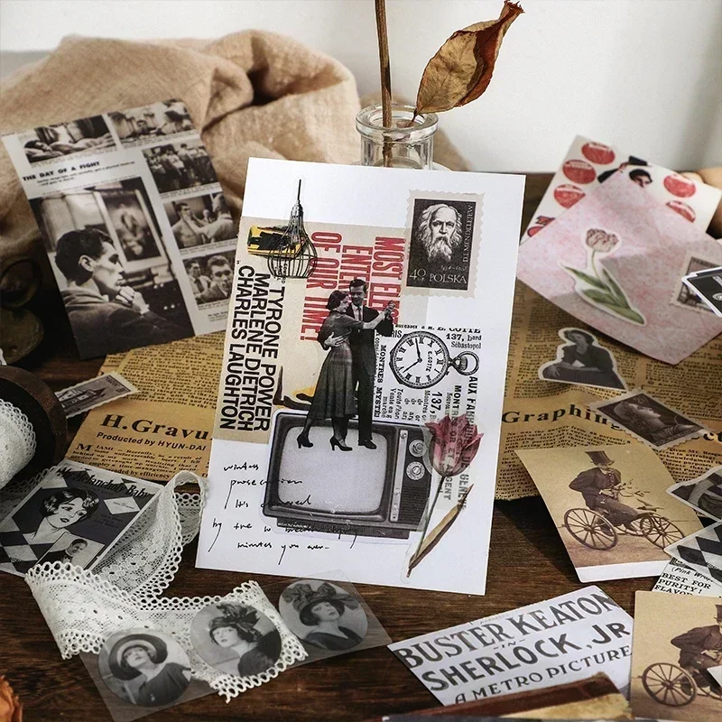 100 Pcs/pack Vintage Plant DIY Sticker Pack Garden Poet Series Journal Decoration Artistic Nature Style Supplies Kawaii Stickers