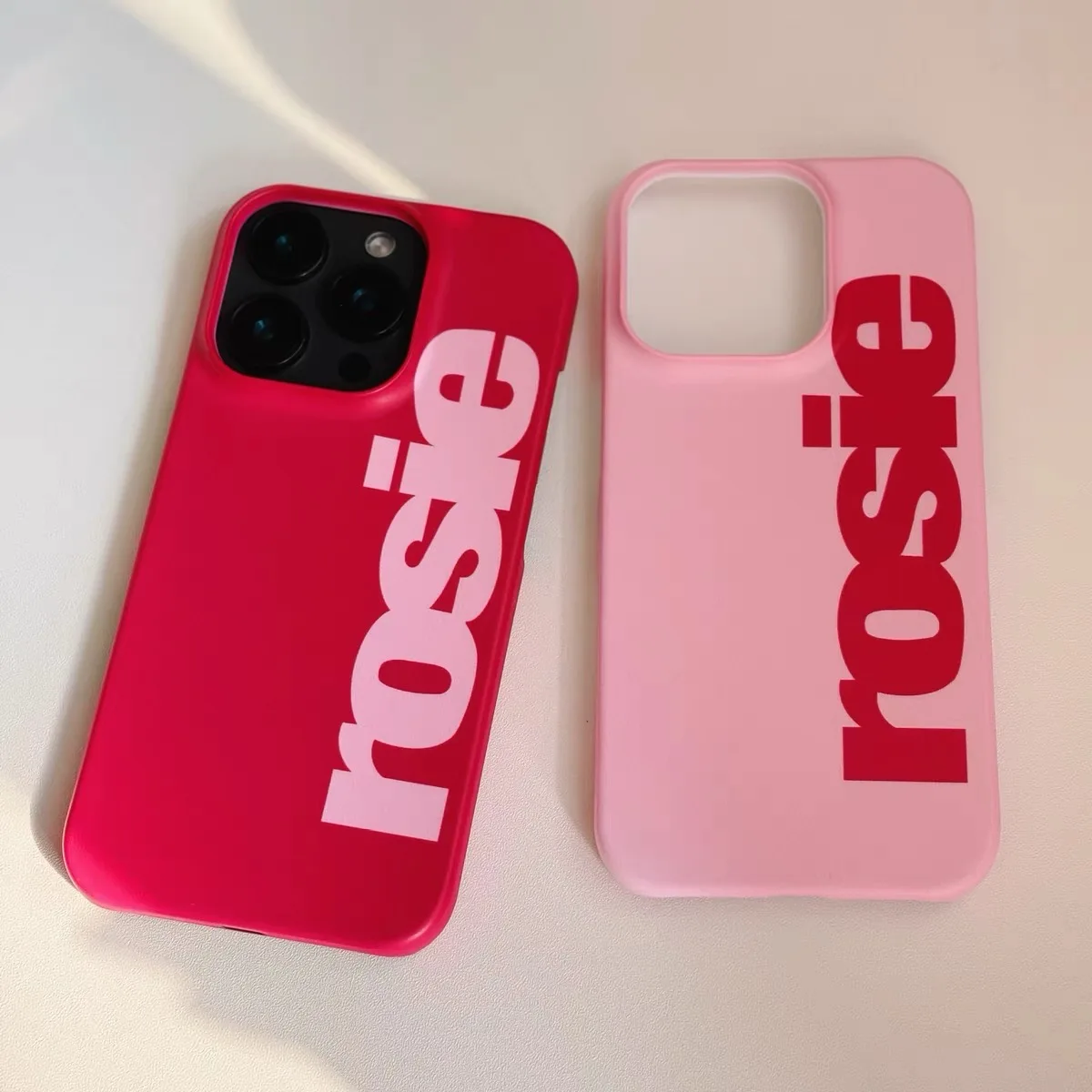 Ins Korean Sweet Pink Letters Case for IPHONE 16 ProMax 15 14 13 12 11 PRO 16 Plus Acrylic TPU Two in One Magnetic Phone Cases - Image 2