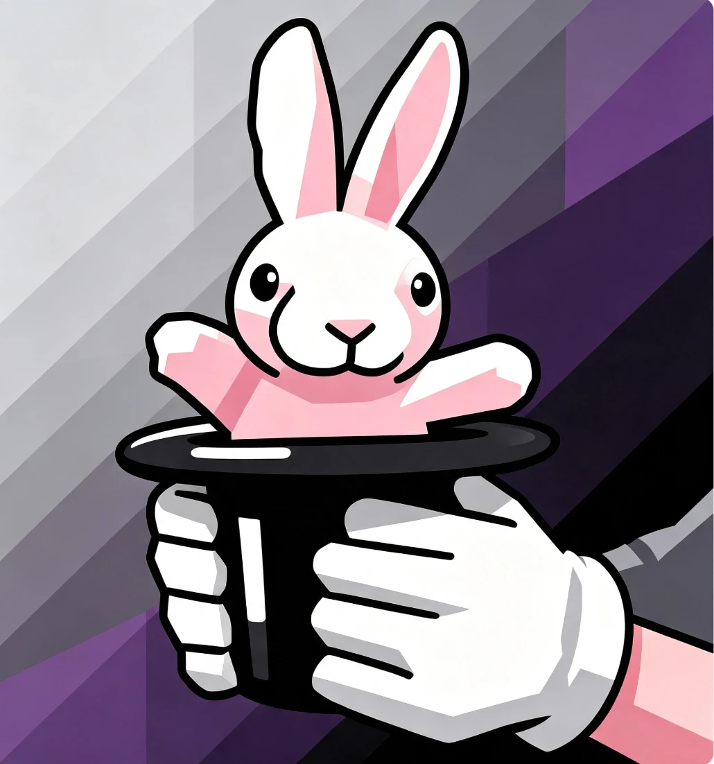 stage-magic-deluxe-rabbit-in-the-hat-puppet-tricks-magician-illusions-gimmick-magic-props-comedy-cute-little-bunny-funny