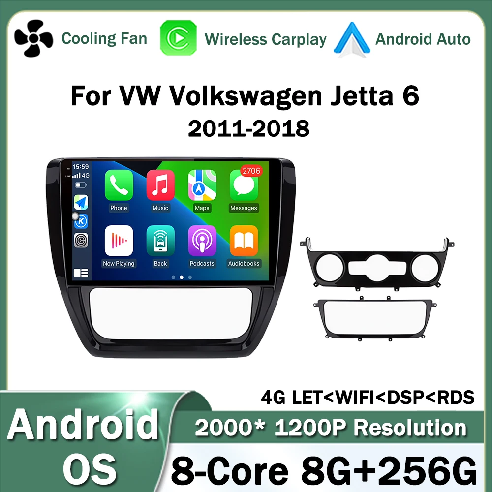 10 inch Android OS for VW Volkswagen Jetta 6 2011 - 2018 Auto Radio Car Multimedia Video Stereo Player GPS Wireless CarPlay WIFI