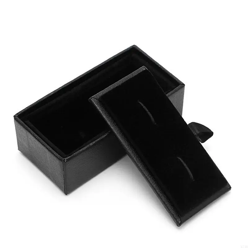  Faux Leather Travel Cufflinks Rings Storage Box for Case for Cufflink Luxury Dis