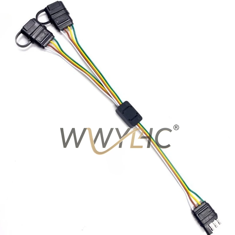 Suitable for  Trailer Plug American 4 Pin Y-Shaped 1 Minute 2 Converter - 17.5 Inch - 17.5 Inch