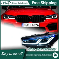 Car For BMW G30 2018-2022 M5 LCI Type Headlights DRL Hella LED Bi Xenon Bulb Fog Lights Car Accessory G38 Head Lamp