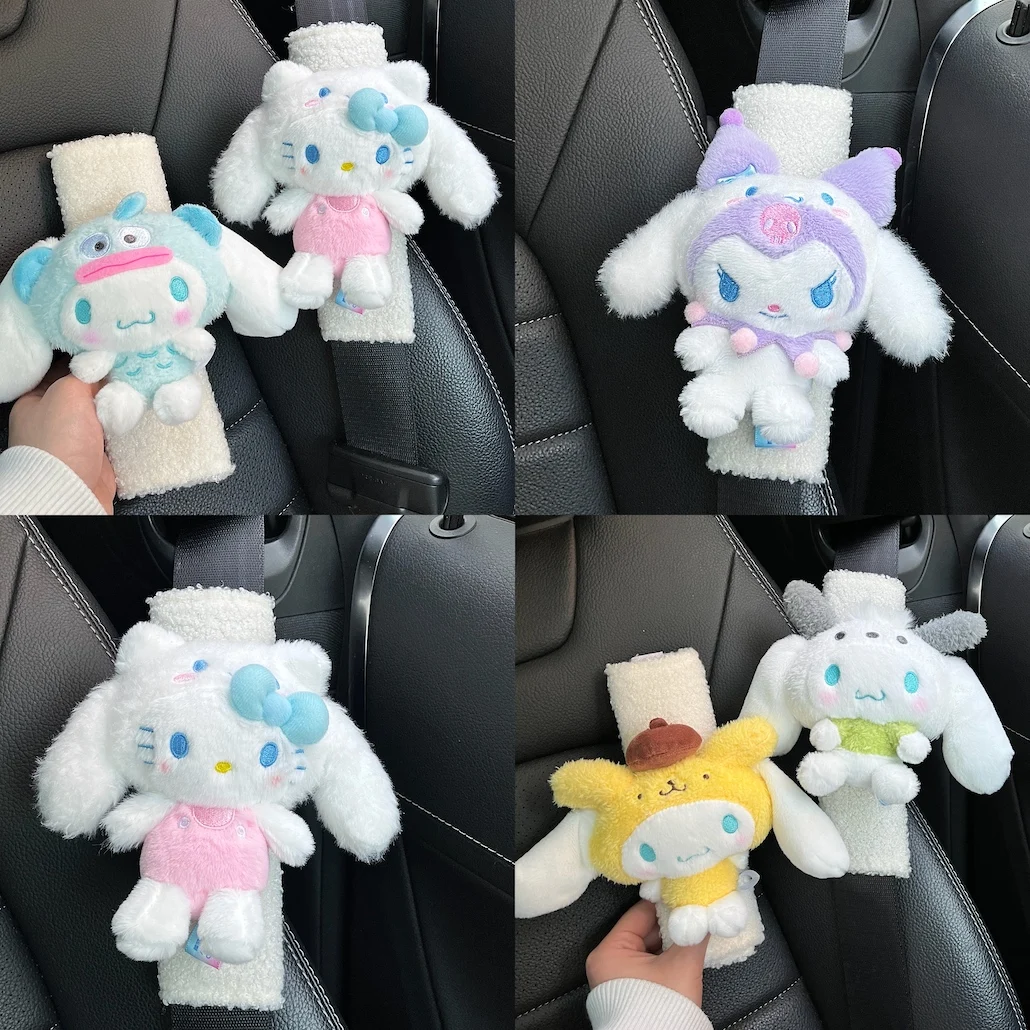 

Cinnamoroll Car Seat Belt Cover Universal Auto Seat Belt Covers Shoulder Cushion Protector Safety Belts Shoulder Protection