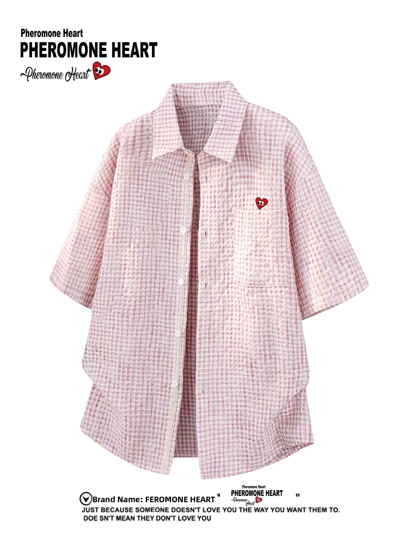 

Мужская летняя рубашка-куртка Play Hei Casual свободного кроя с отложным воротником, в клетку, из полиэстеровой смеси