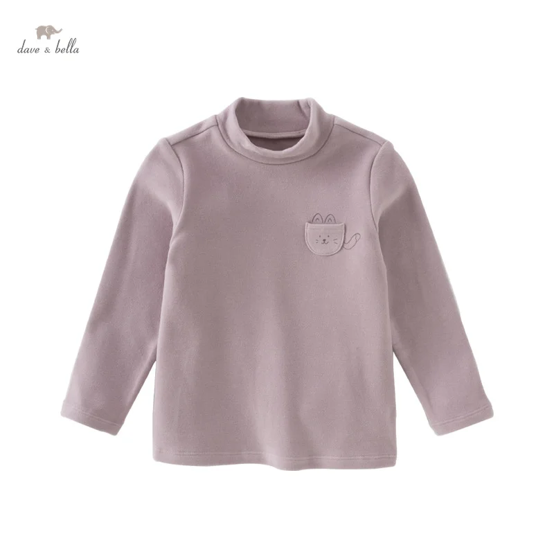 Dave Bella Children T-shirts Girls Boys 2024 New Autumn Winter Comfortable Casual Fashion Base Layers  DB4243469