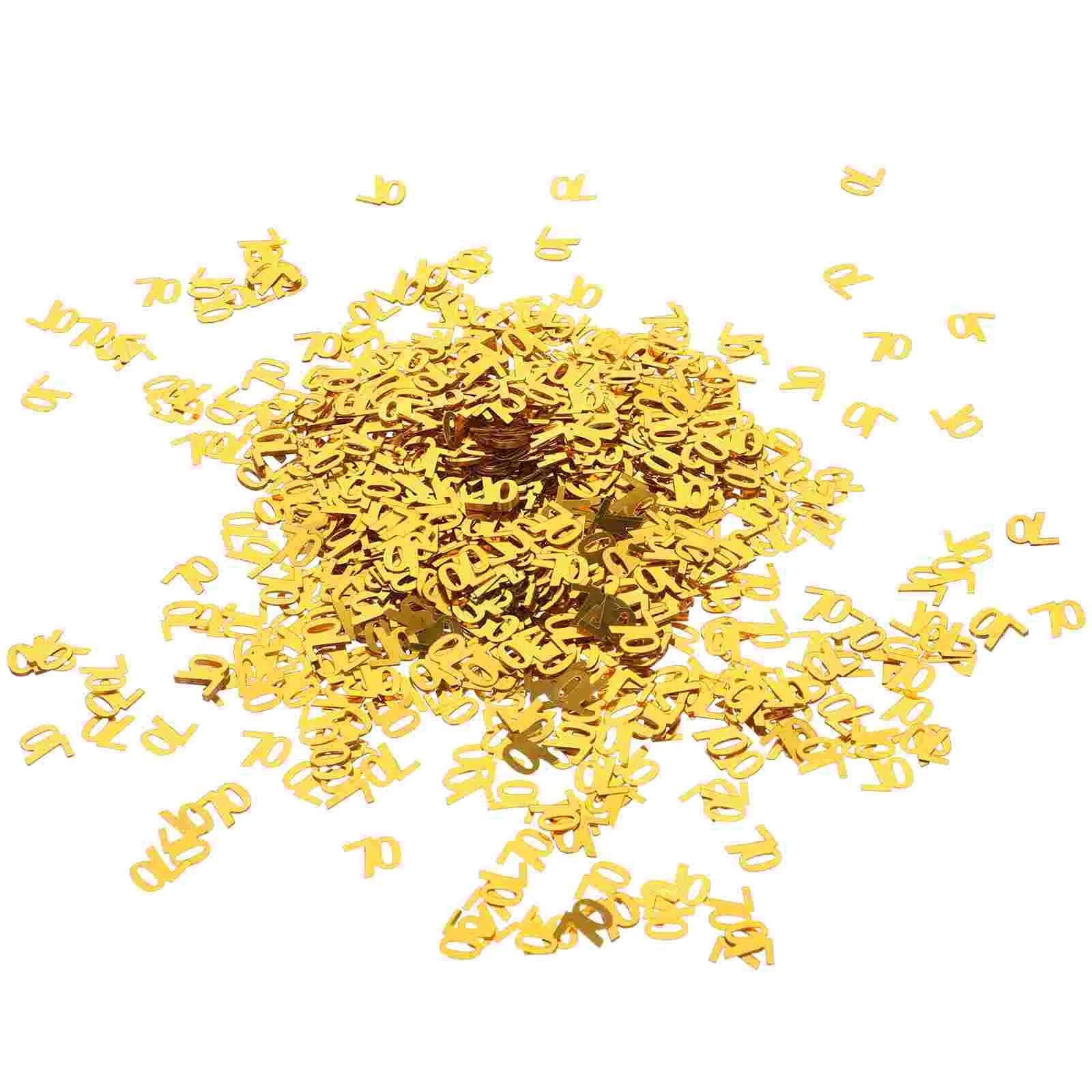 

1200 Pcs Confetti for Party Decor Anniversary Gold Decoration Birthday Commemorate Number