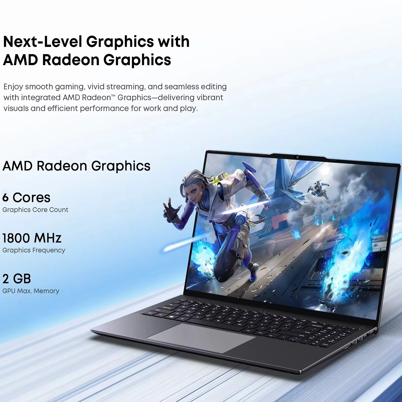 CHUWI CoreBook Plus كمبيوتر محمول AMD R5-7430U 16GB DDR4 RAM 512GB SSD 16 بوصة FHD شاشة 6 النوى كمبيوتر محمول للألعاب حتى 4.3 جيجا هرتز Windows11