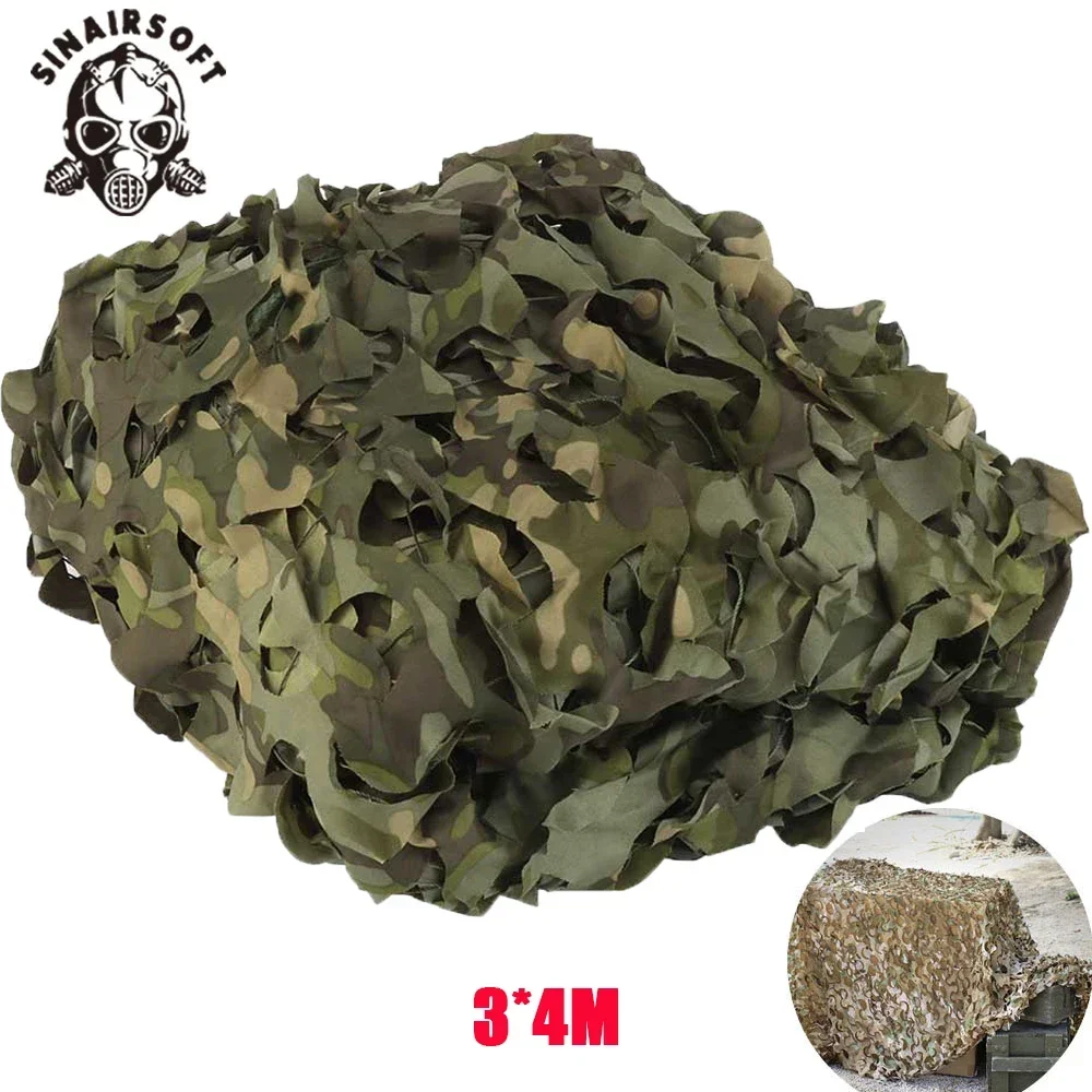 

3*4M Camouflage Net Outdoor Hunting Wargame Tactical Blind Camo Nets Anti Ultraviolet Detection Cover Garden Sun Shelter