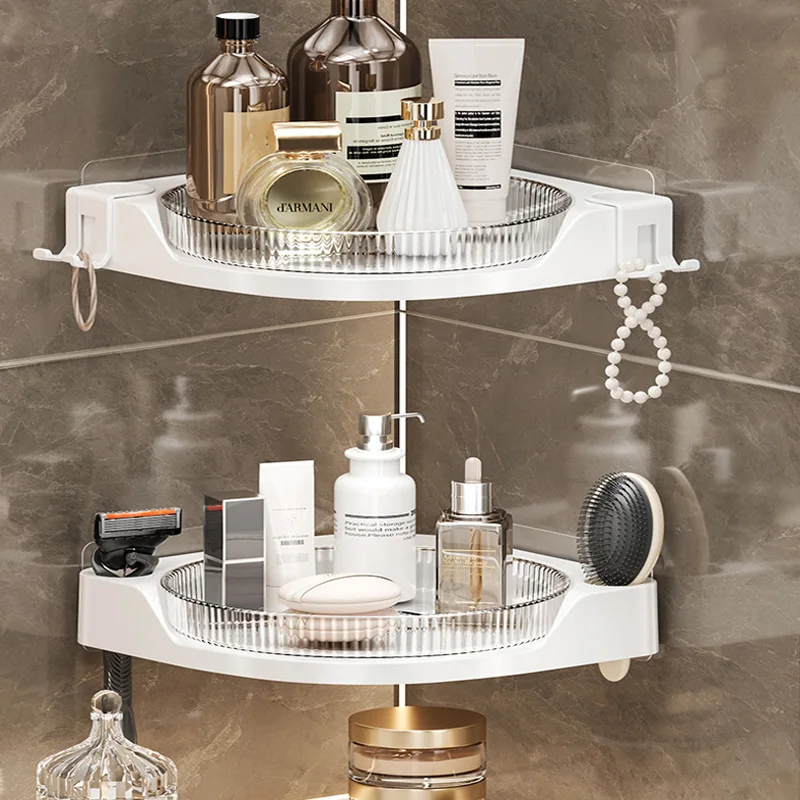 Rotating Shelf Bathroom Wall Mounted Shelf Corner Shelf Skin Care Shower Gel Organizer Bathroom Accessories