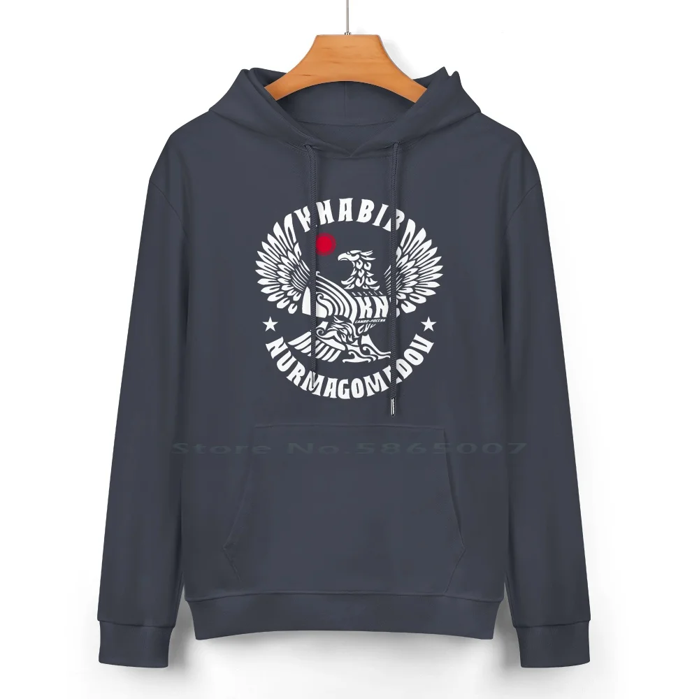 Khabib Nurmagomedov Legacy ( White ) Pure Cotton Hoodie Sweater 24 Colors Khabib Nurmagomedov Fighting Dustin Poirier Conor