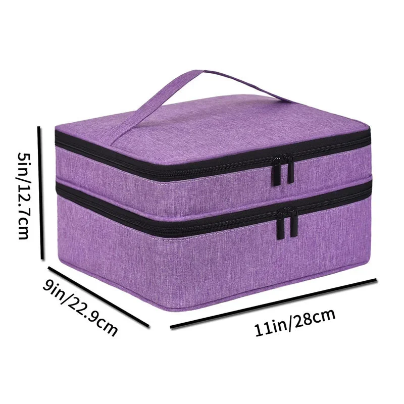 42 Bottle Essential Oil Bag Portable Nail Polish Storage Bag Makeup Cases Organizer Cosmetic Handbag Multifunction Makeup Bag
