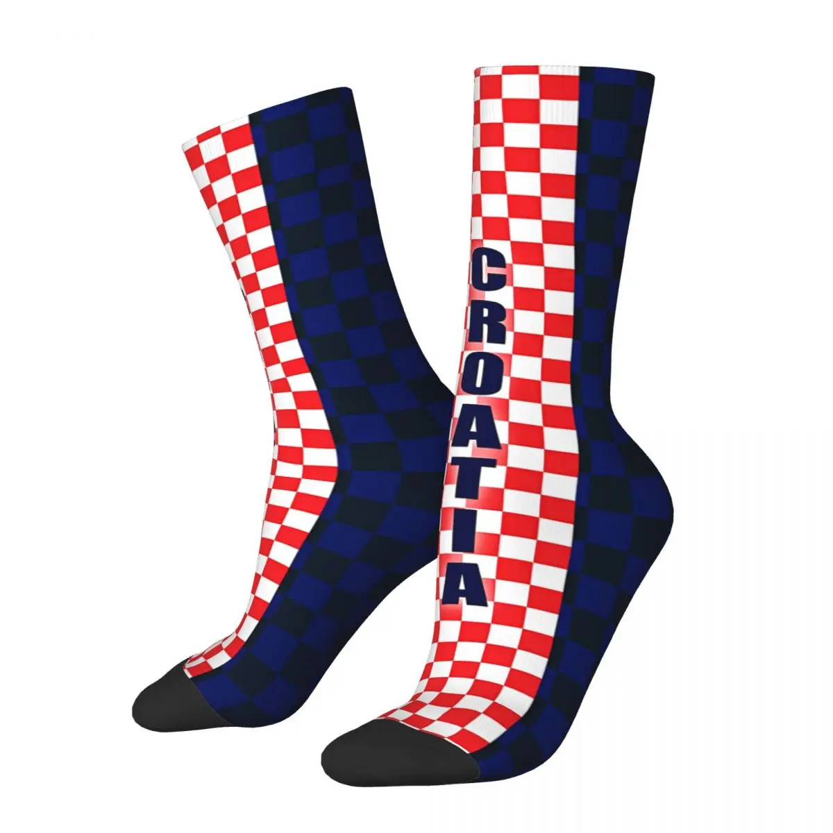 Retro Croatia Fans Men's compression Socks Unisex Harajuku Pattern Printed Novelty Crew Sock