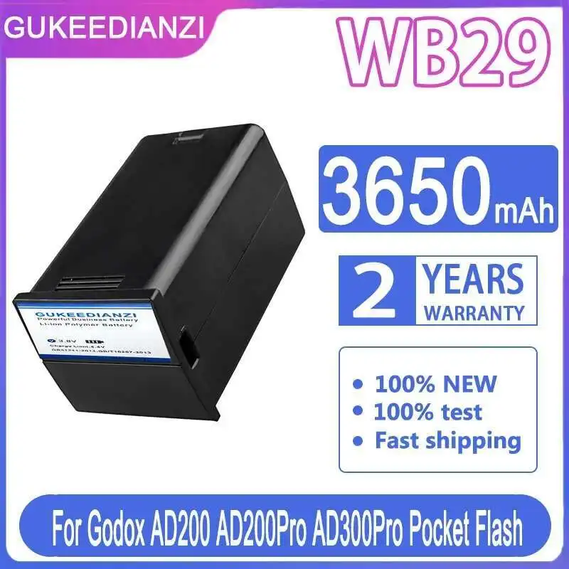 

Good Low-Temperature Performance 3650Mah WB29 For AD200 Ad200pro High-Capacity Photographic Flash Battery