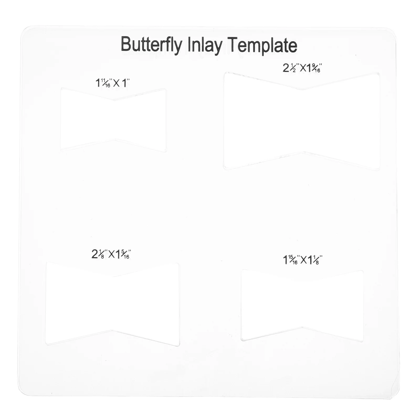 

Woodworking Tool Butterfly Inlay Template Router Jig Four-in-One Multifunctional Acrylic Scribing Guide for Home Renovation