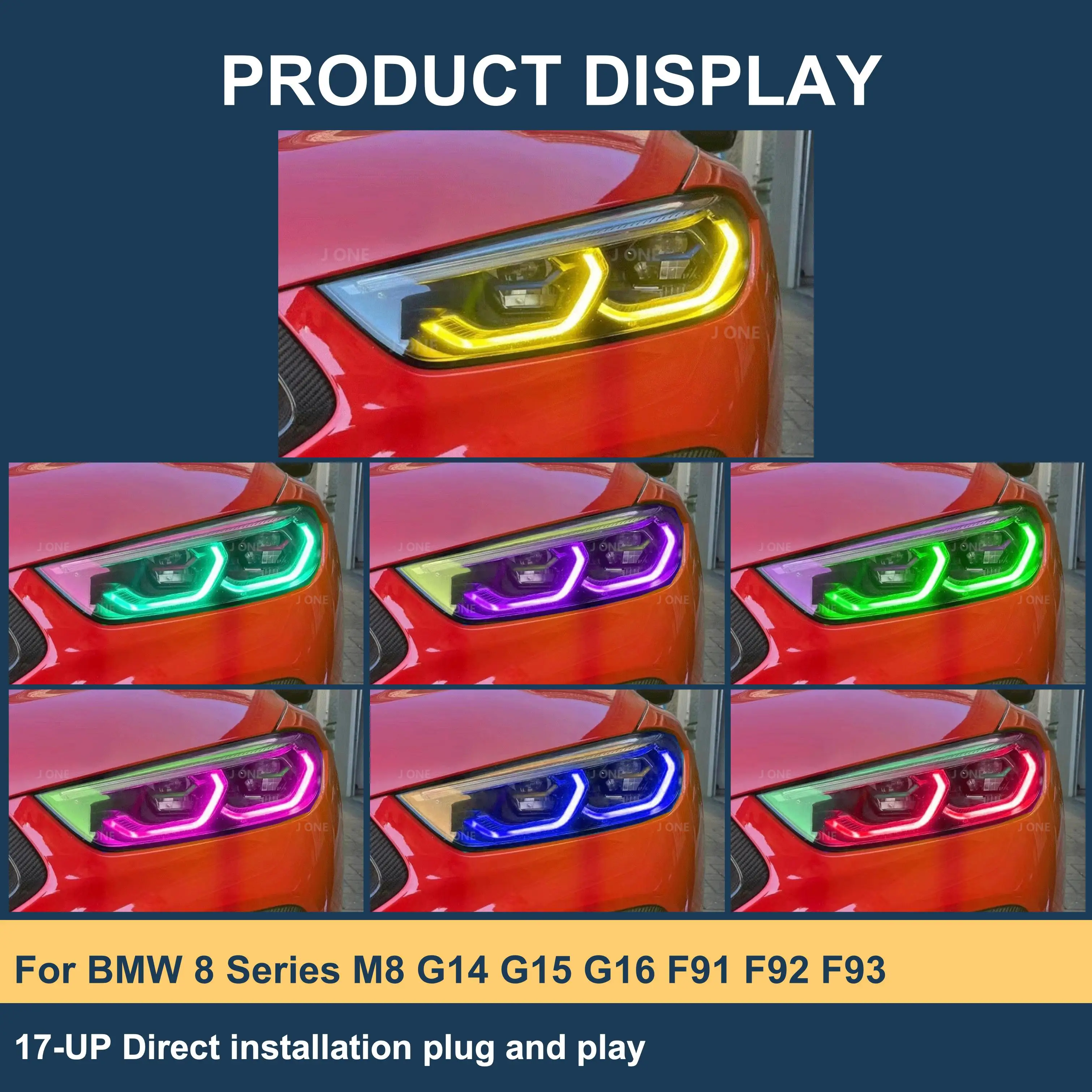 J ONE Accessories Car Led Lights Drl Rgb Colour Control By Phone For BMW 8 Series M8 G14 G15 G16 F91 F92 F93 2017-UP