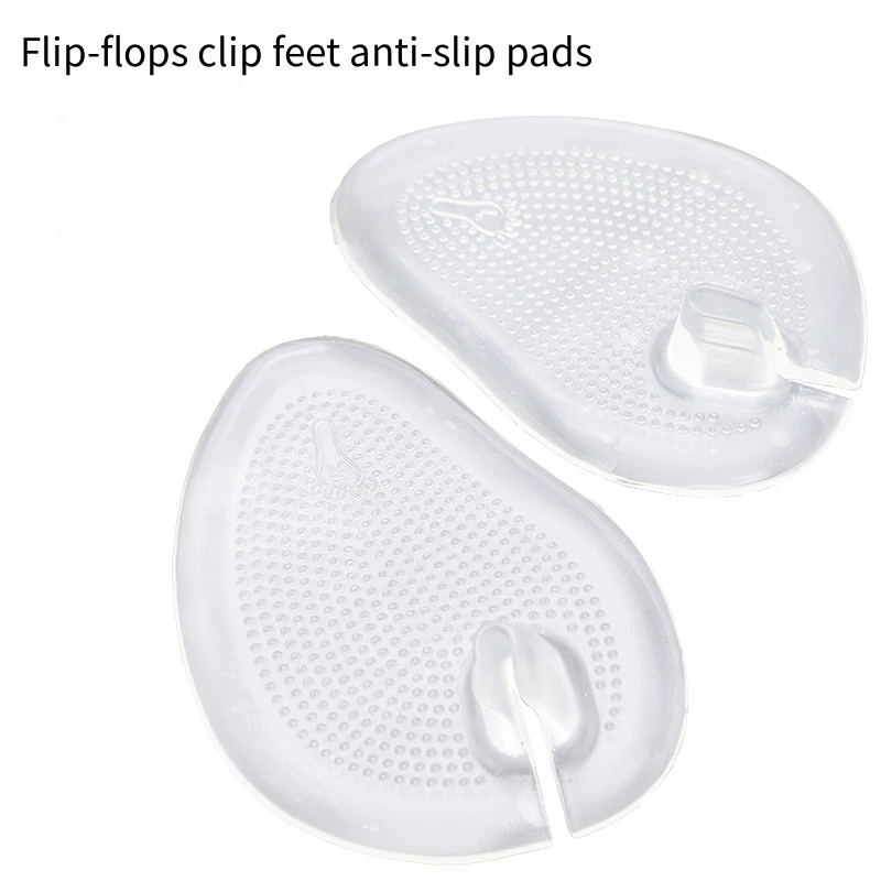 Silicone Slippers Sandals Forefoot Pad Flip-flop Pad Clip Foot Pads GEL Shoes Insole Foot Care Massage Particle Non-slip Cushion